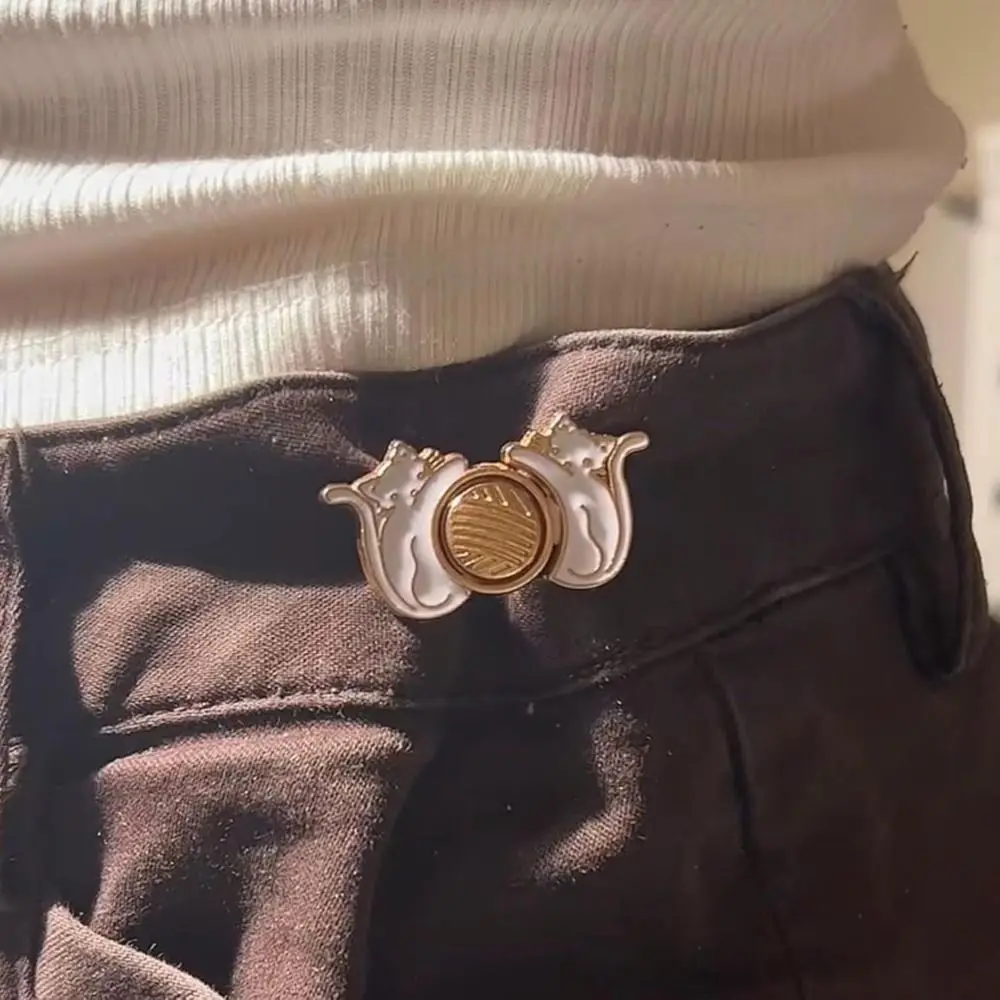 3 쌍 휴대용 교체 청바지 단추 재사용 가능한 딸기/개구리/버섯 바느질없는 금속 단추 수리 키트 허리 버클 청바지