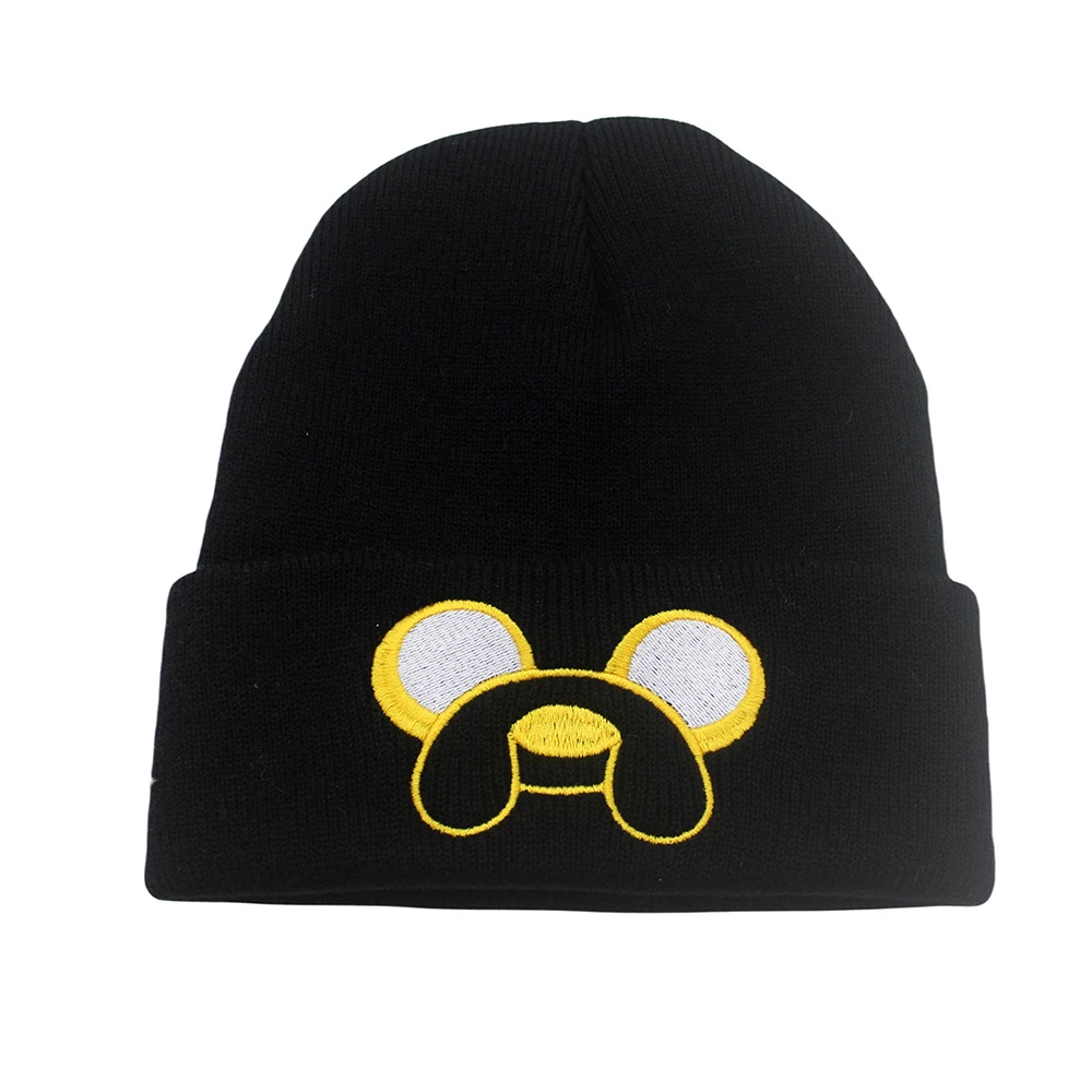 Adventure Time Adult Embroidery Knitted Hats Cartoon Anime Headgear Autumn Cap Winter Hat Student Bonnet Christmas Birthday Gift