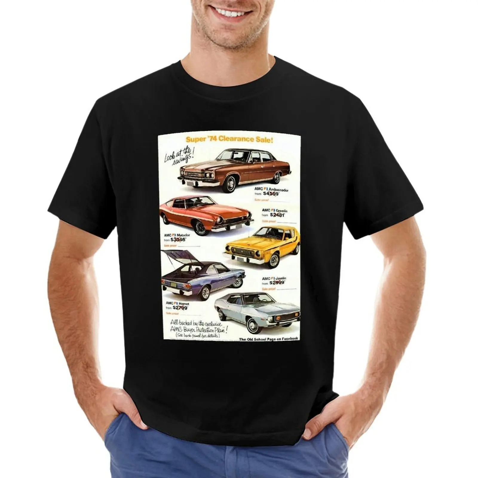 Super 74 Clearance Sale AMC Motors advertisement for Cars photo T-Shirt kawaii clothes customizeds designer shirts mens t shirt