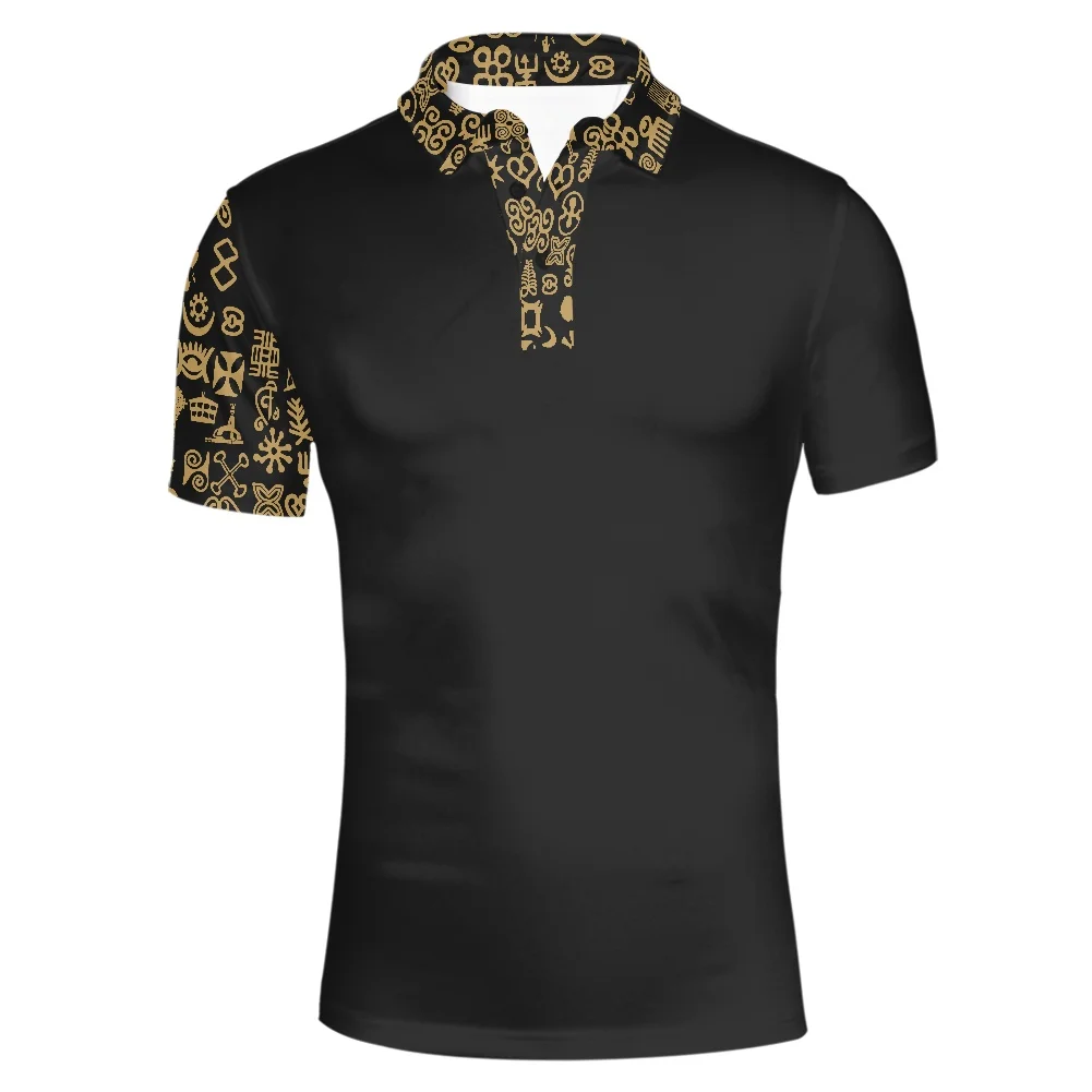 

2022 Luxury Design Black Men Shirt Print-On-Demand Plus Size V-neck T-shirt Buttons Top Shirt Custom Logo Vintage Mens Clothing