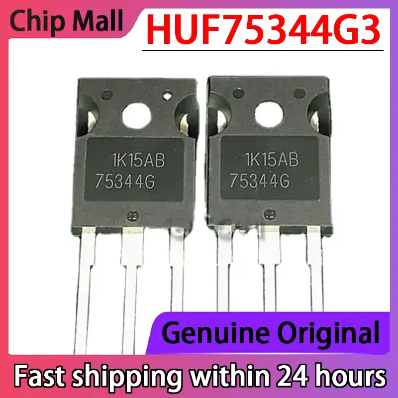 

2PCS New 75344G HUF75344G3 TO-247 MOS FET 75A/55V