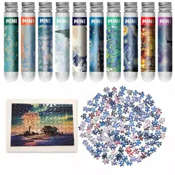 150PCS/Set High Quality Oil Painting Jigsaw Puzzles Gifts Test Tube Puzzle Game Mini Family Educational Toys Adult Children