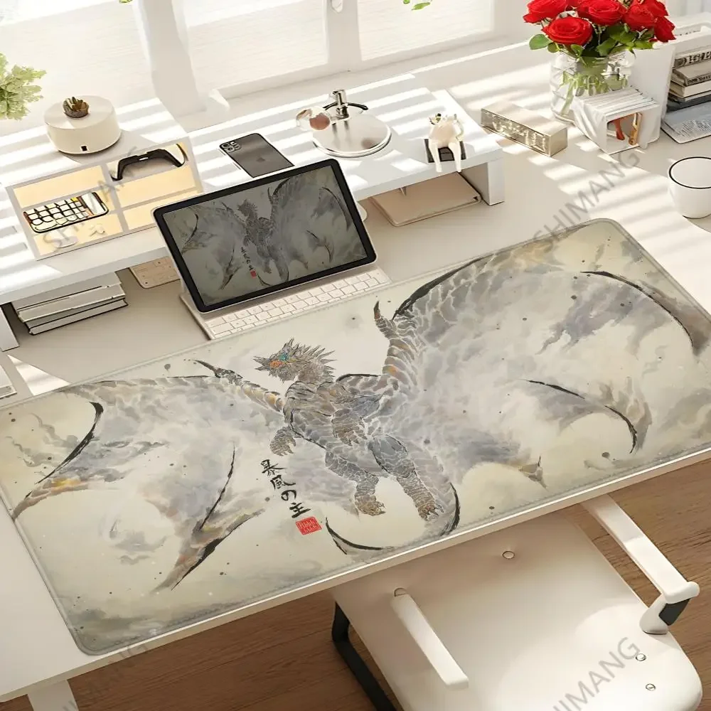 XXL Gaming Mouse Pad Large Mouse Pad Monster Hunter Wildlands Game Mouse Pad Antiskid 100x50cm