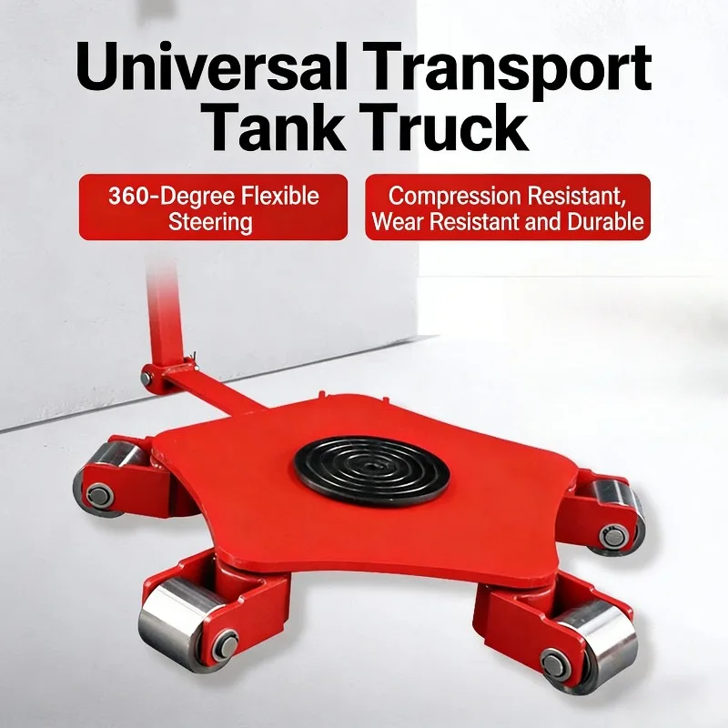 

360 Degree 15T Universal Tank Heavy-duty Ground Rubber Steel Wheel Mover Pulley
