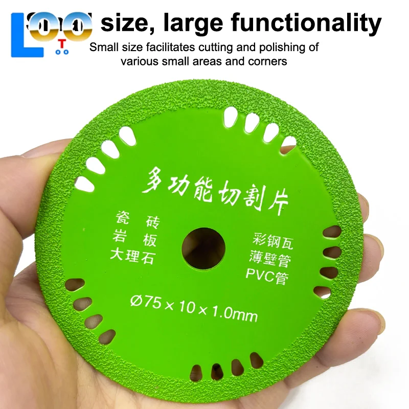 75 مللي متر أقراص القطع الزجاجية الماس الرخام شفرات المنشار 3 بوصة 10 مللي متر اليشم كريستال زجاجات النبيذ طحن قطع طحن أقراص أدوات
