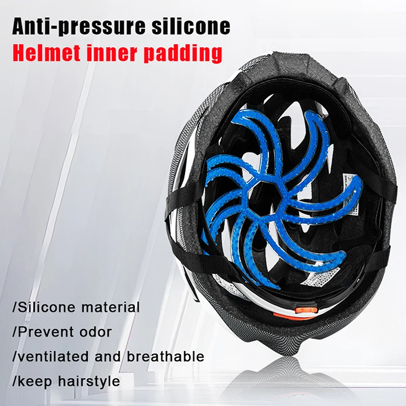 Flexible Helmet Anti-deformation Inner Silicone Pad Ventilate Helmet Liner Pad Helmet Padding Motorcycle Bike Helmet Accessories