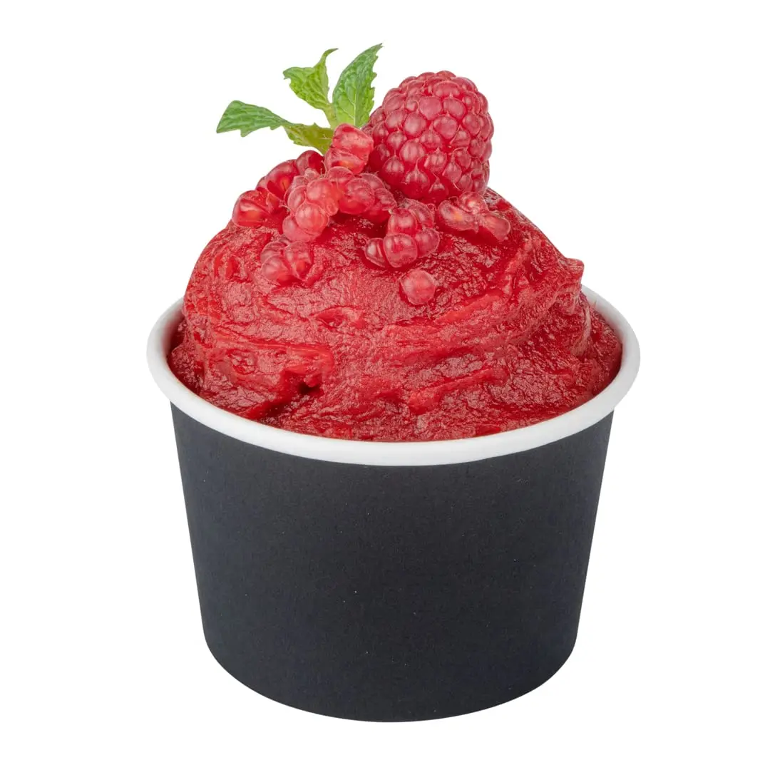 

Coppetta 4 Ounce Dessert Cups, 50 Disposable Ice Cream Cups - Lids Sold Separately, Heavy-Duty, Black Paper Frozen Yogur