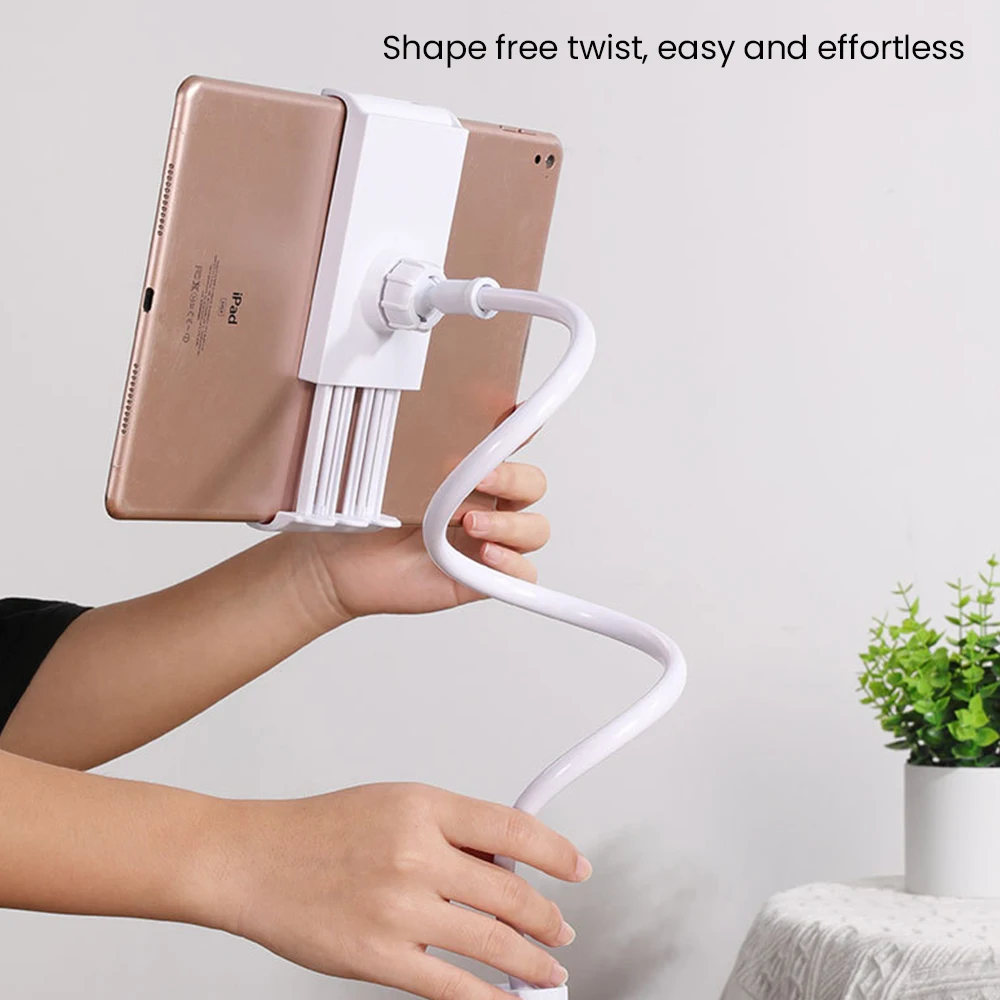 Lazy Bedside DesktopMobile Phone Clamp Bracket Flexible Long Arm Gooseneck Lazy Person Bracket With Handle Overhead Live Bracket