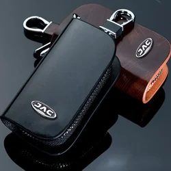 Leather Car Key Case Cover For JAC Refine S2 S3 S4 S5 S7 R3 J3 J3S J3 Turin T4 T40 T60 Remote control key protective cover