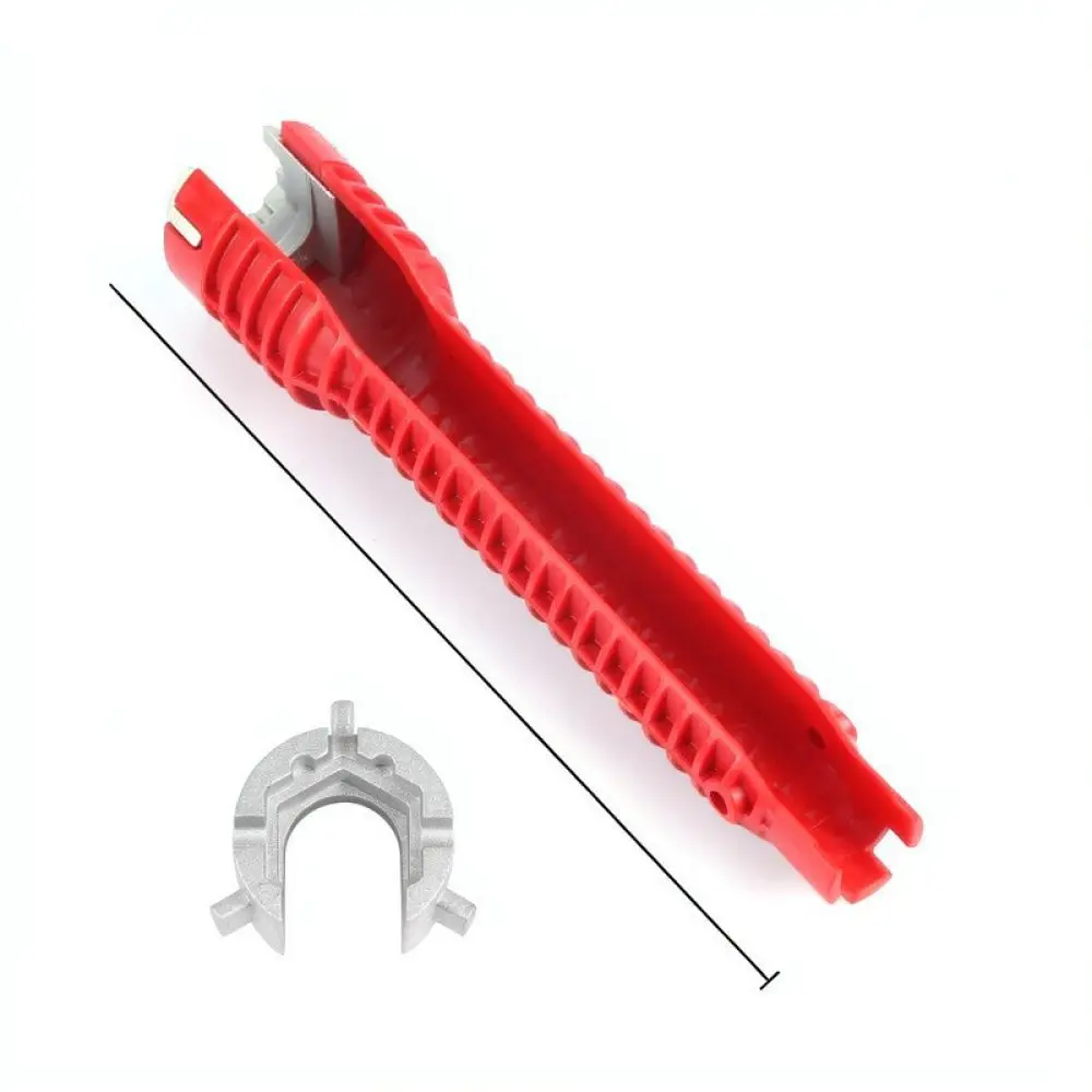 Red Sink Faucet Installer Wrench Plumbing Tool For Basin Pipe Angle Valve Tight Space Assembly Hand Tool Professional