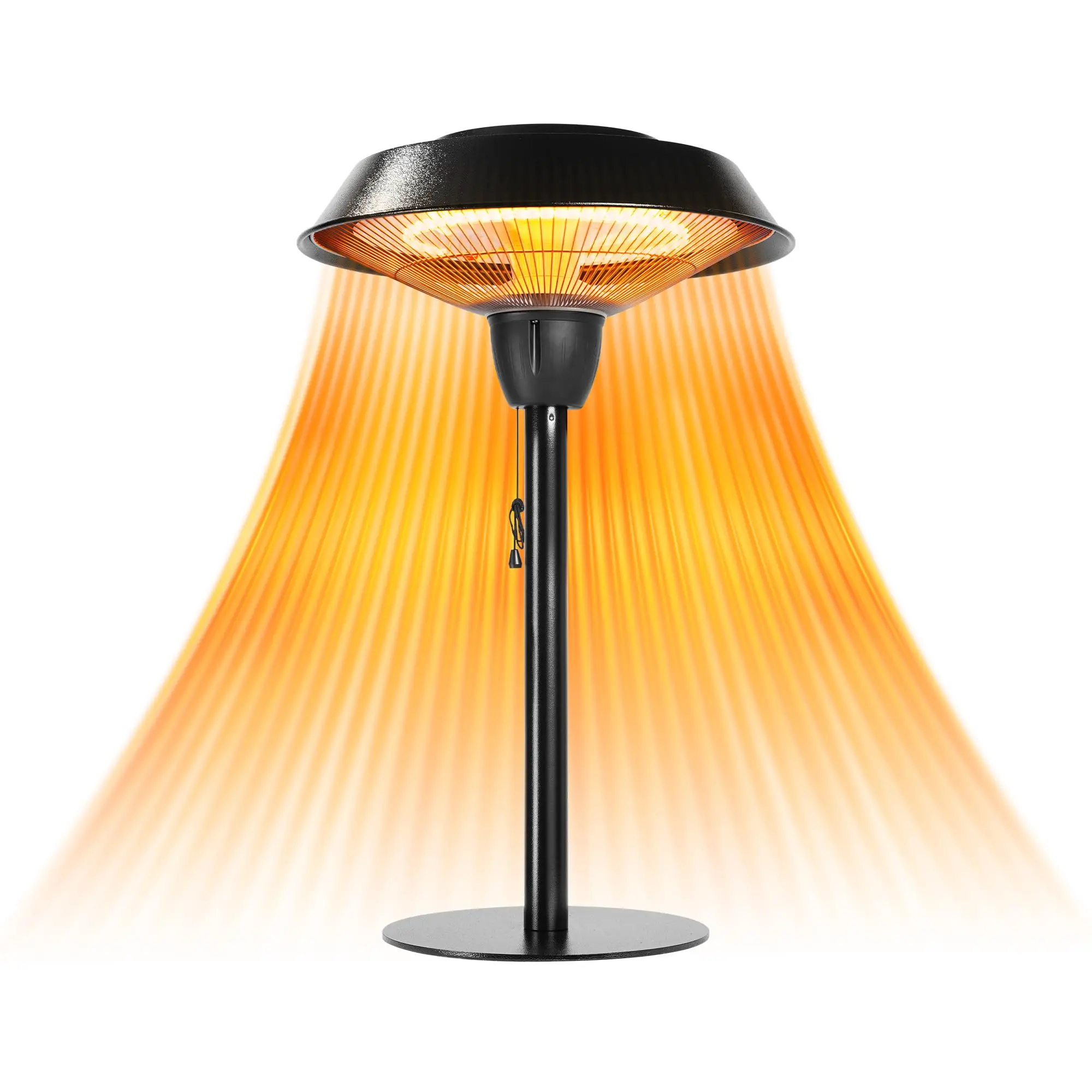 Outdoor Heater, Electric Tabletop Heaters Tip-Over Protection, IP44 Waterproof, 1500W Infrared Patio Heater, Hammered