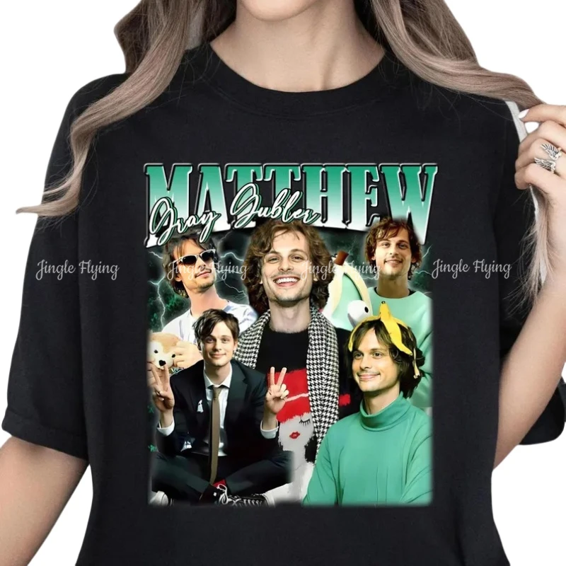 Matthew Gray Gubler Vintage Unisex Tshirt Soft Breathable Casual