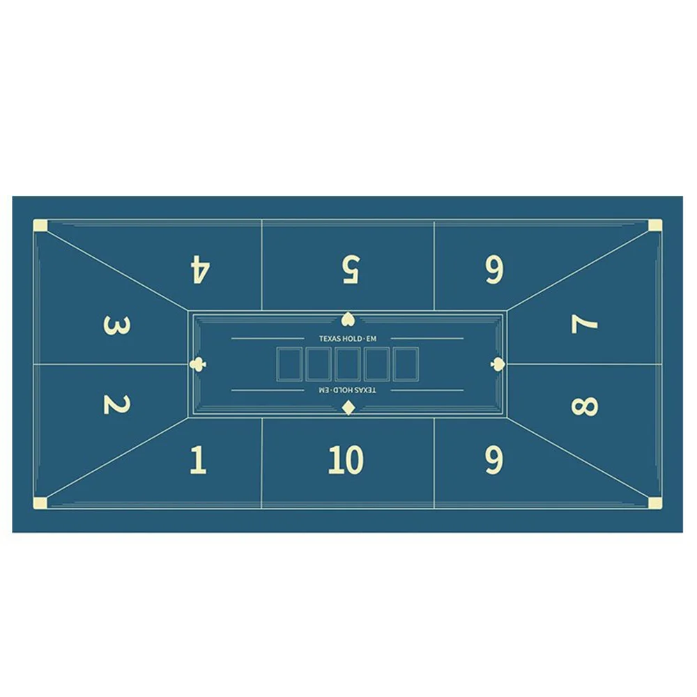 Tappetino da poker spesso da casinò Texas Hold'em Tovaglia in gomma Tappetino da poker Layout per tappetino da gioco per feste Tappetino da gioco per tavolo Intrattenimento domestico