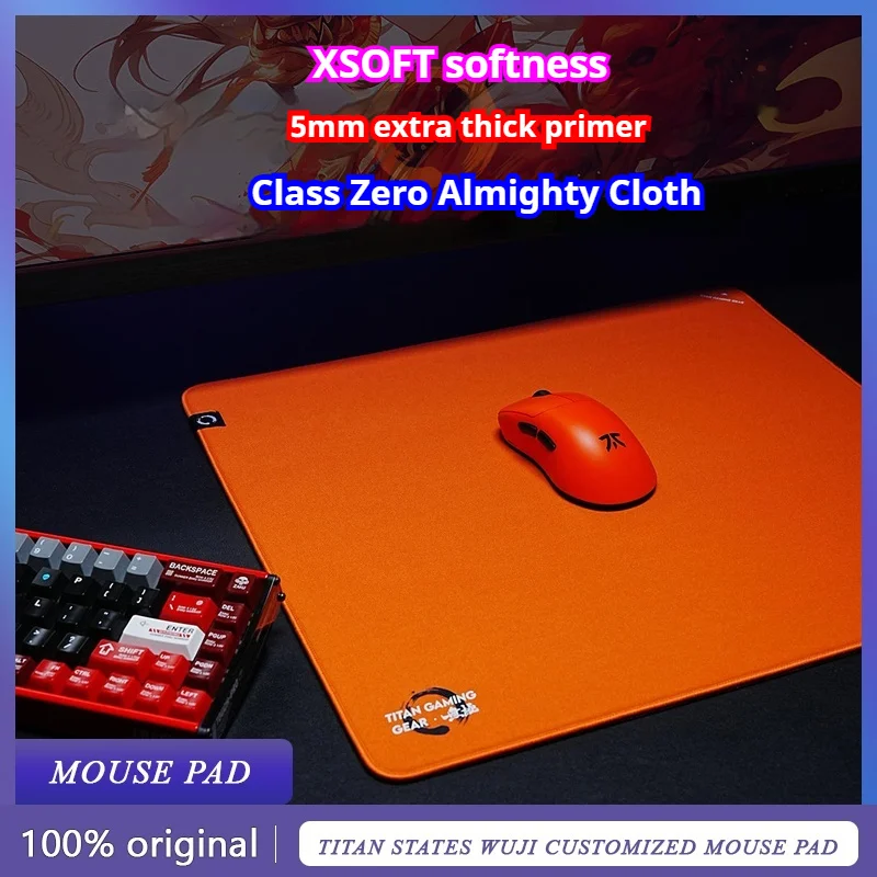 

Titan States Wuji Customized Mouse Pad Wuji Pro Rubber Rubber Xsoft 5mm/4.5mm Csgo Apex Gaming Office Mouse Pad Orange Blue