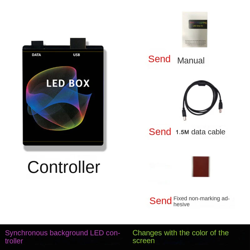 Controlador ambiental USB, cinta HDTV, Monitor de ordenador, retroiluminación de PC, pantalla de sueño, caja de luz a Color para WS2812, tira de LED