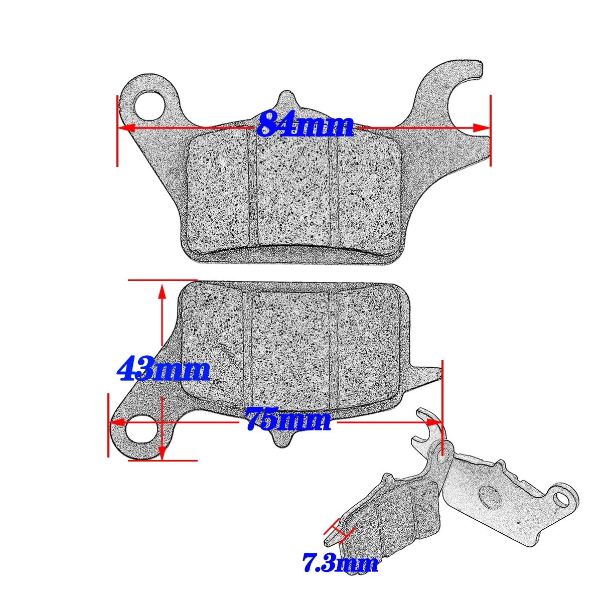 Motorcycle Electric Scooter Original Rear Brake Pad Shoe for Niu N1/N1s Nqi Ngt M1 M+ NQi GT MQi Disc Brake Pads Universal Parts