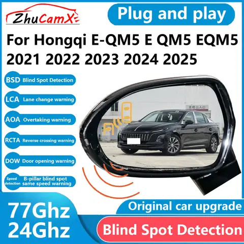Hongqi E-QM5 E QM5 EQM5 2021 ~ 2025 BSD 사각지대 감지 센서, 레이더 주행 경고 보조 시스템, 플러그 앤 플레이