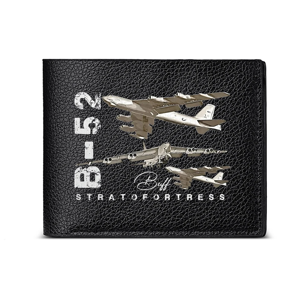 B 52 Stratofortress Aircraft Design Men's Wallet Card Holder Casual Business Fashion Print