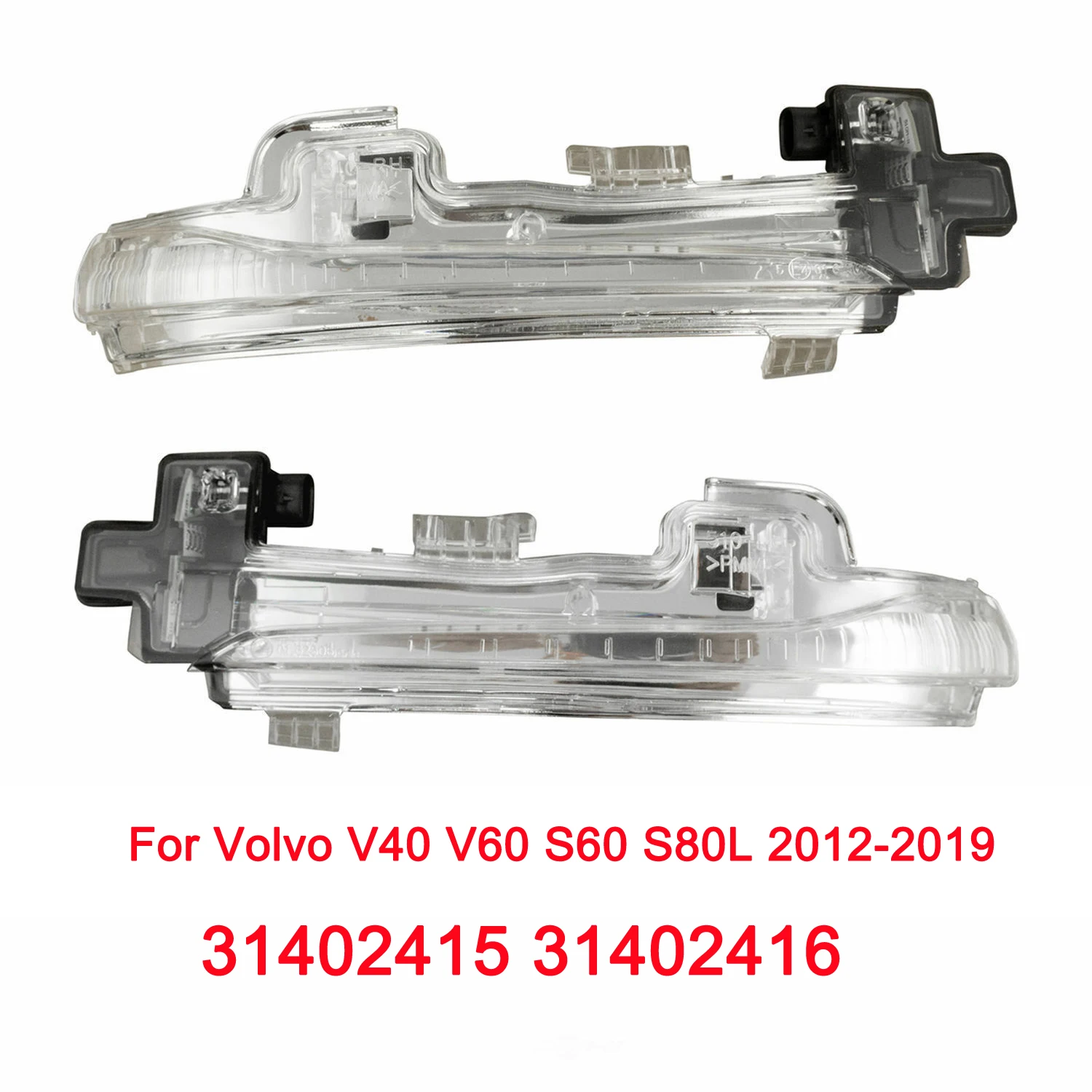 

For Volvo S60 S80L V40 V60 2012 2013 2014 2015 2016 2017 2018 2019 rearview mirror reversing mirror light turn signal