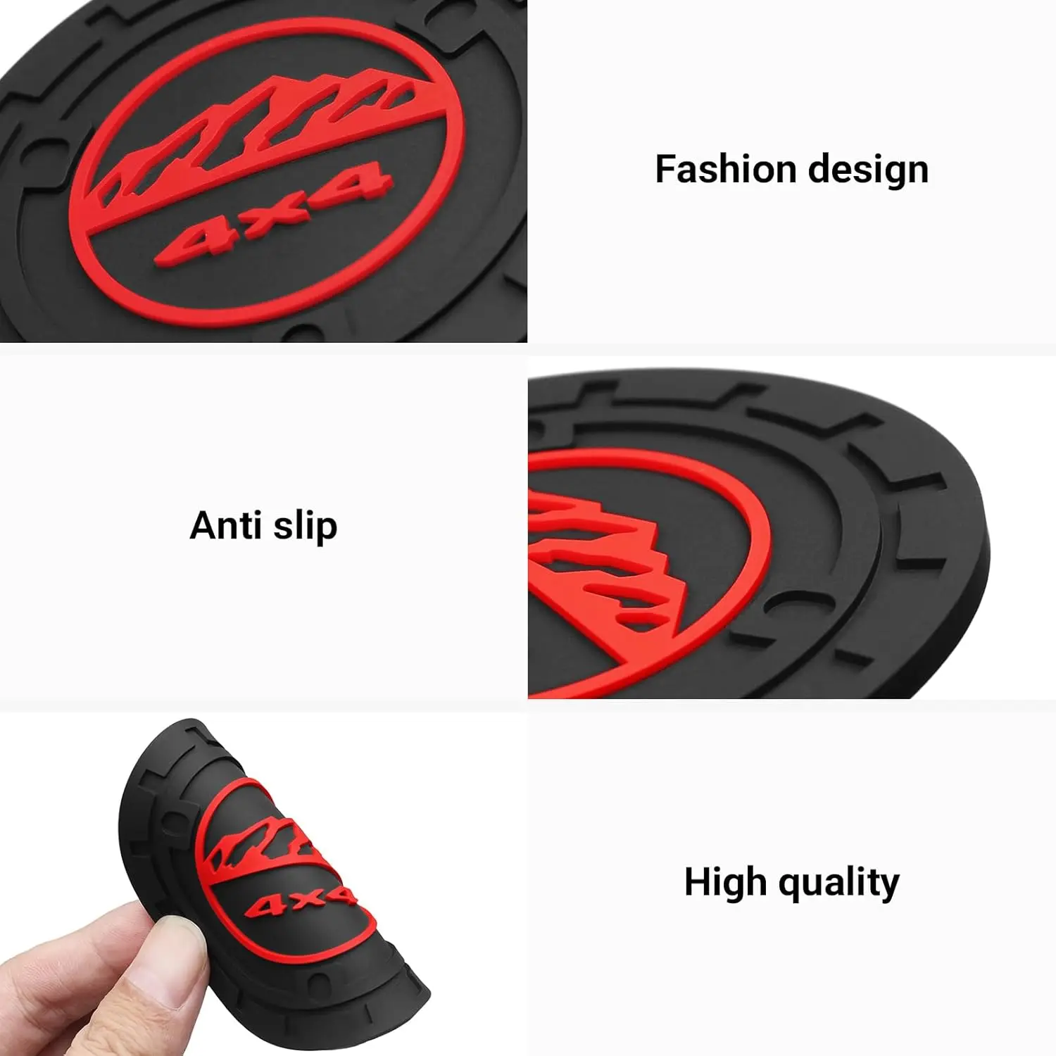 2PCS Auto Car Truck SUV Cup Holder Mat for Jeep Wrangler JL JK JLU&Gladiator JT Accessories,Silicone Cup Inserts Interior Mats view 5