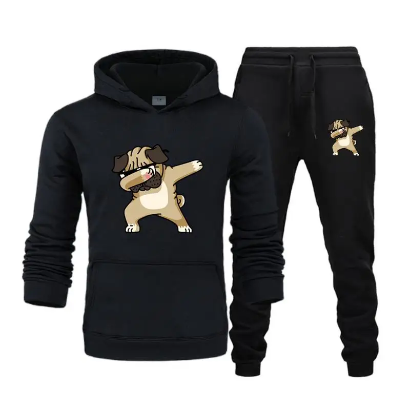 New Men\'s Sweatsuit Set Hoodies + Sweatpants Sports Women\'s Suit Streetwear TrackSuit Mens Clothes Sweater Male Pant Sets Man