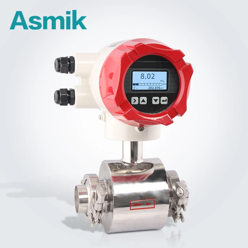 

Low cost sanitary electromagnetic flow meter salt water flowmeter rs485