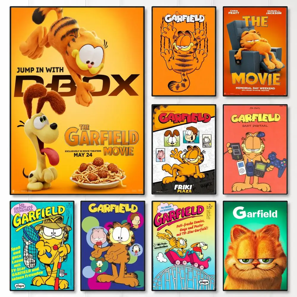 animation Garfield Poster Wall Posters Art Print HD Print Self-Adhesive Waterproof Wall Stickers Room Decoration