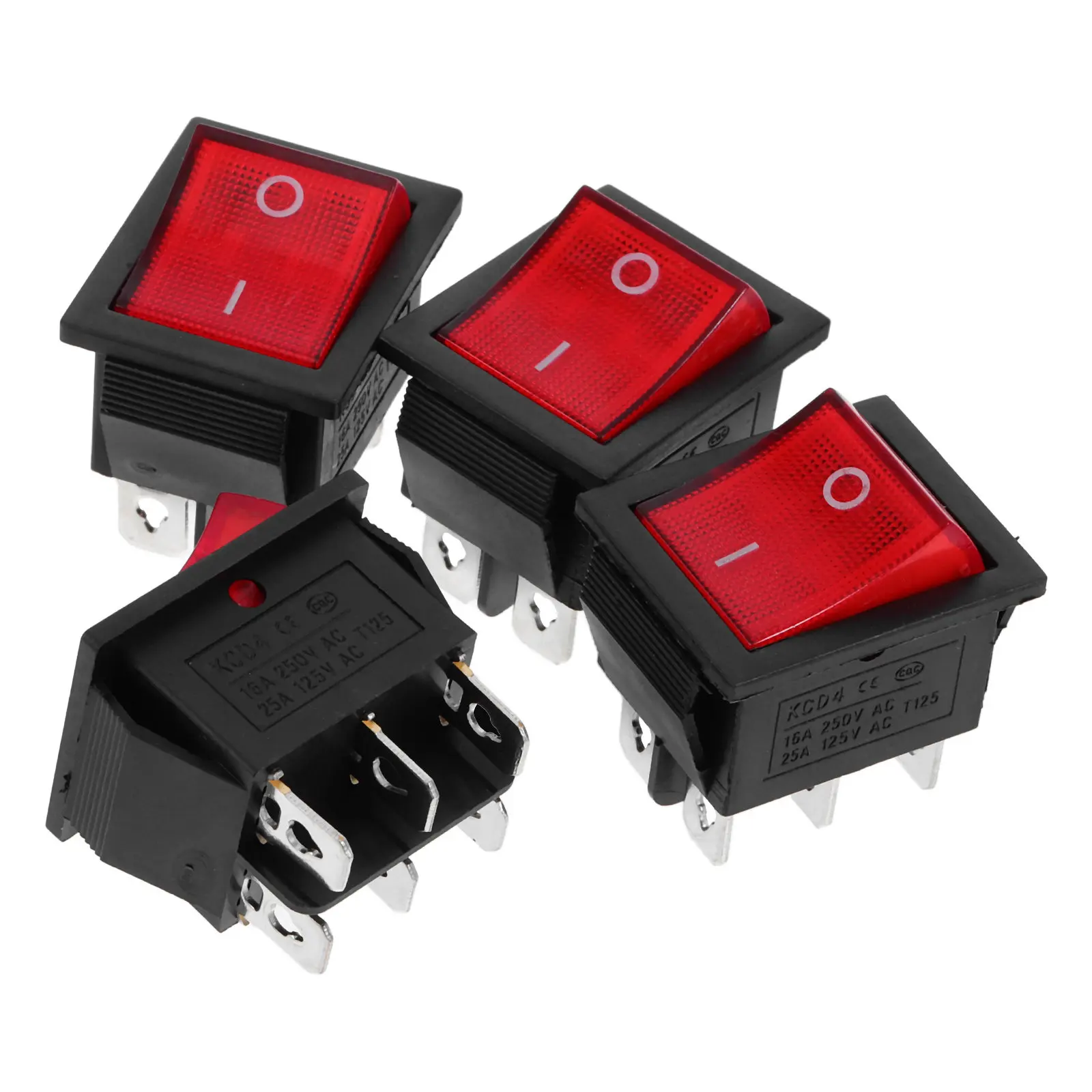 4Pcs Generator Rocker Switch Easy Install Manual Stop Switch Control Panel Manual Engine Stop