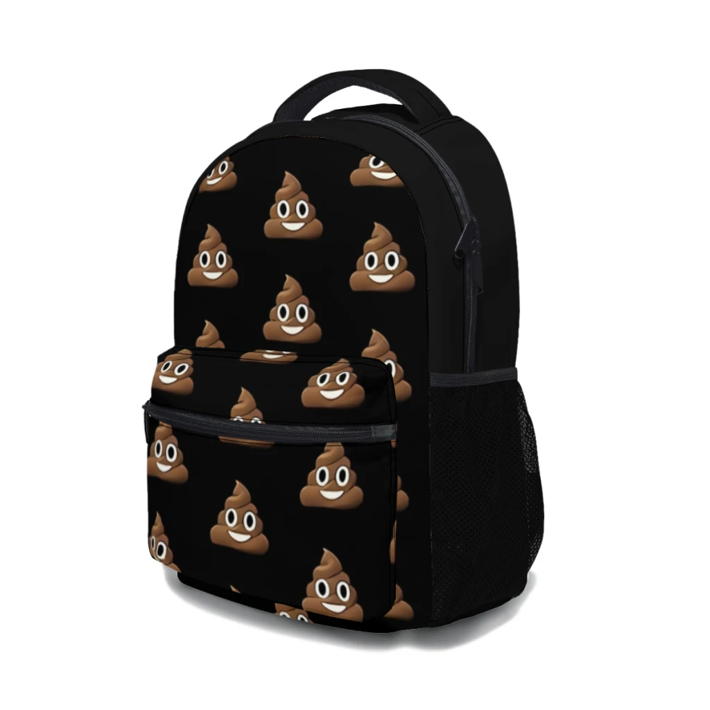 Poop-Emoji-zaino New Female Fashion boys zaino College impermeabile ad alta capacità borse da scuola per Laptop per ragazze alla moda 17 pollici Muslimate