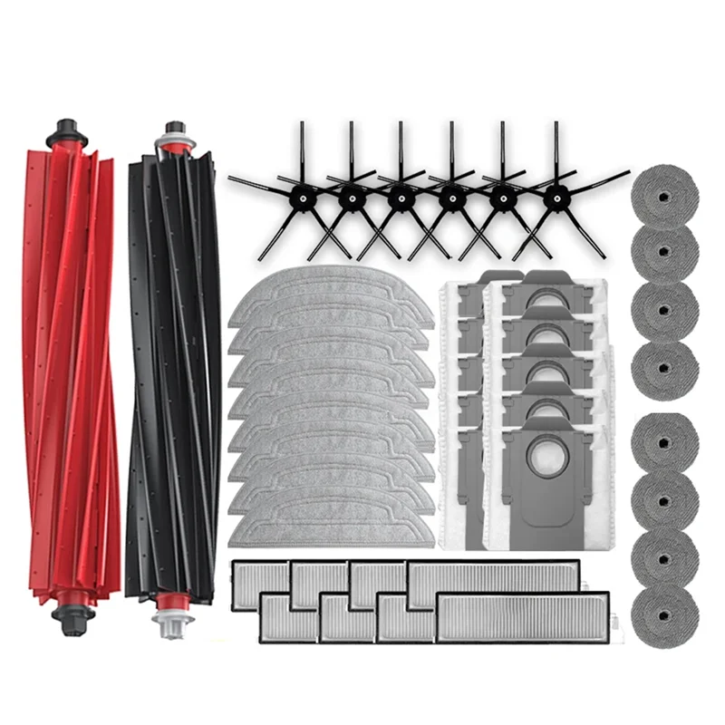 

VOFUN-For Roborock S8 Maxv Ultra Robot Vacuum Spare Accessories Main Side Brushes Mop Cloths HEPA Filters Replacement Parts