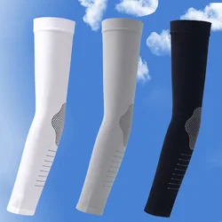 2 Pcs Ice Silk Sunscreen Sleeves Elastic Quick-drying Sport  Arm Sleeves Summer Cooling Cycling Hiking Outdoor Arm Protector