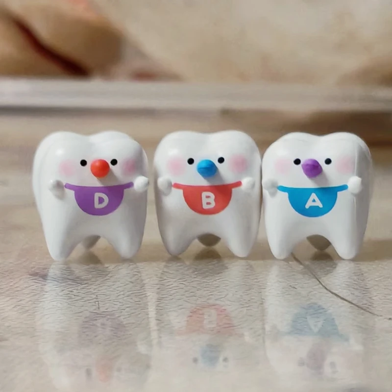 Tooth Decay Series Figure Toy Kawaii Teeth Model Miniature Dental Teaching Figurine for Kid Children Creative Decoration