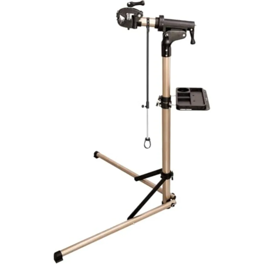 

Bike Repair Stand, Foldable Aluminum Alloy, Black, Height Adjustable for Road and Mountain Bikes