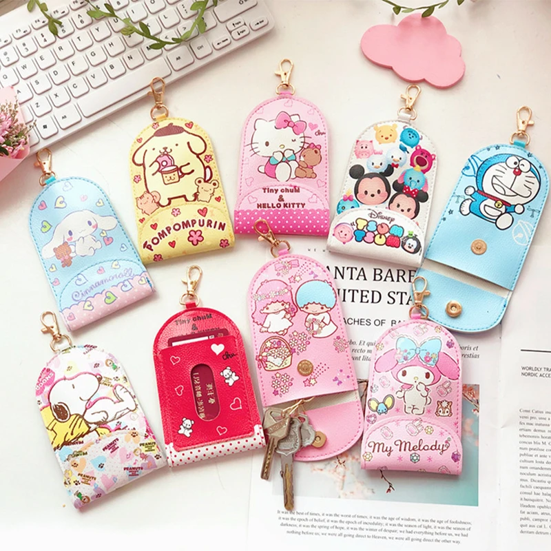 Sanrio Hellokitty etui na klucze Anime Cinnamoroll moja melodia Cute Cartoon Kawaii Family dormitorium auto kluczowe akcesoria zabawki dla dziewczynek