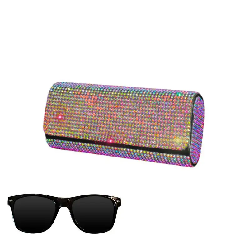 Eyeglasses Case Sunglasses Box Handmade With Selected Rhinestones case Anti-Squeeze Dust-Proof Eyeglasses Holder Sunglasses Case