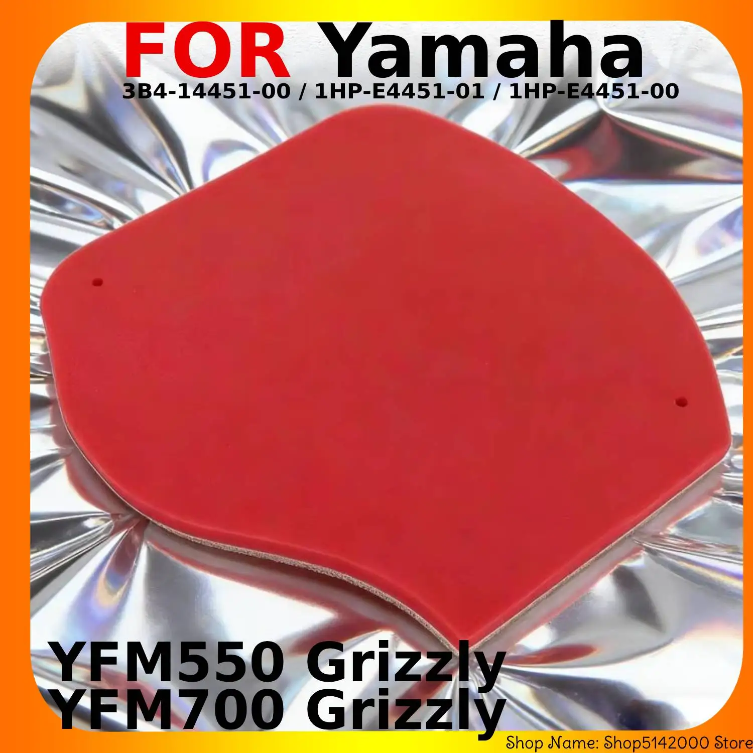 Filtro de Aire para Motocicleta, Filtro Interno de Repuesto para Yamaha YFM550 Grizzly 550 / YFM700 Grizzly 700 EPS Hunter 3B4-14451-00