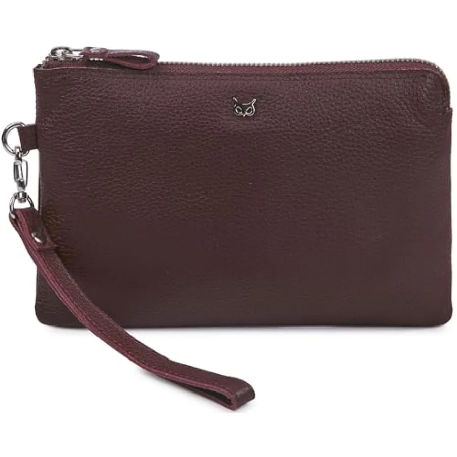 

Кошелек-клатч из натуральной кожи для женщин, сумочка для телефона, ключей, монет, с отделениями для кредитных карт