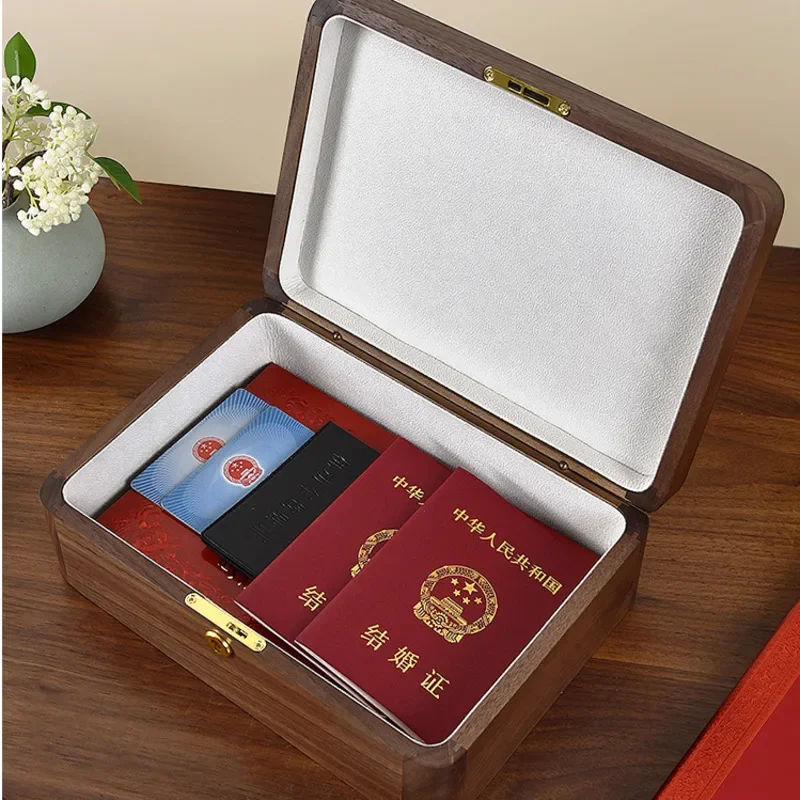 

Passport Storage Box Multi-functional Vanity Table Jewelry Organizer Porch Desktop Key Box Sleek Travel Document Keeper Storage