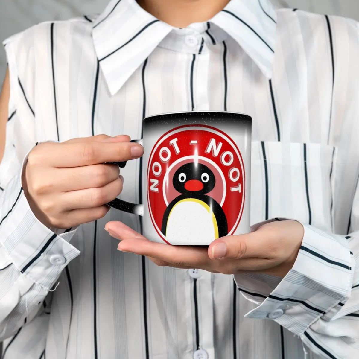 Pingu Noot Noot Pingu The Pengouin Red Mug Funny Ceramic Coffee Cups Tea Mugs Milk Cup Drinkware Gift for Friends