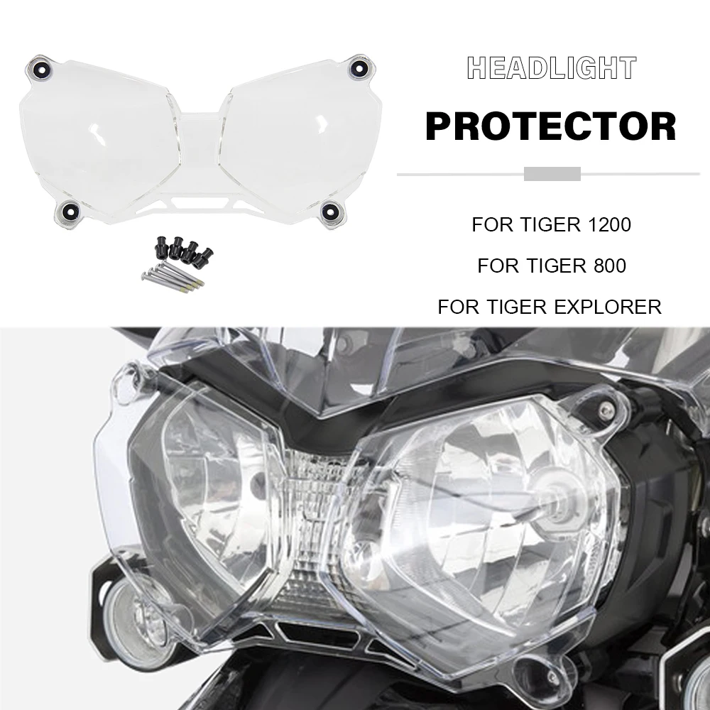 NEW Motorcycle Acrylic Headlight Protector Light Cover Protective Guard FOR Tiger 800 1200 XCX XRX Explorer Tiger 800 XCA 2017