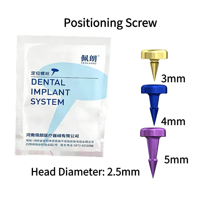 Picture 5: GBR Bone Augment Dental Implant Titanium Tack Universal Membrane Fixing Screw Perlong Positioning Tent Screw Titanium Mesh