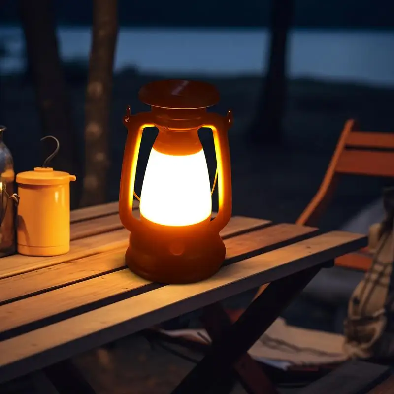 

Lantern For Power Outages Portable Vintage Lanterns Rechargeable Light Solar Powered Backup Flashlight For Indoor Outdoor