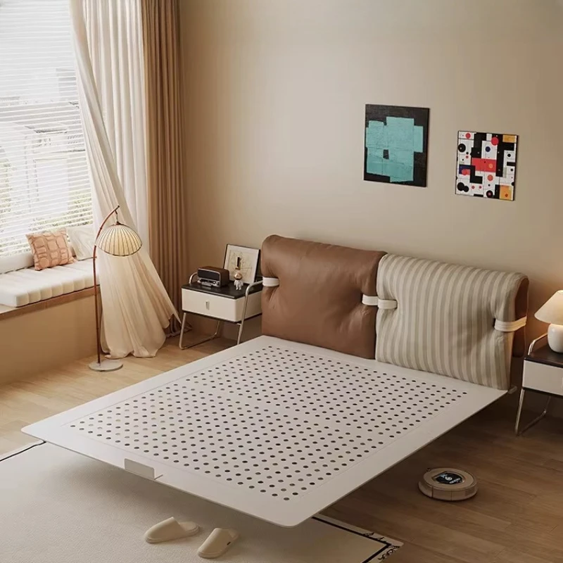 

Carbon steel suspension bed removable and washable leather cloth dual-purpose bedside bag environmentally