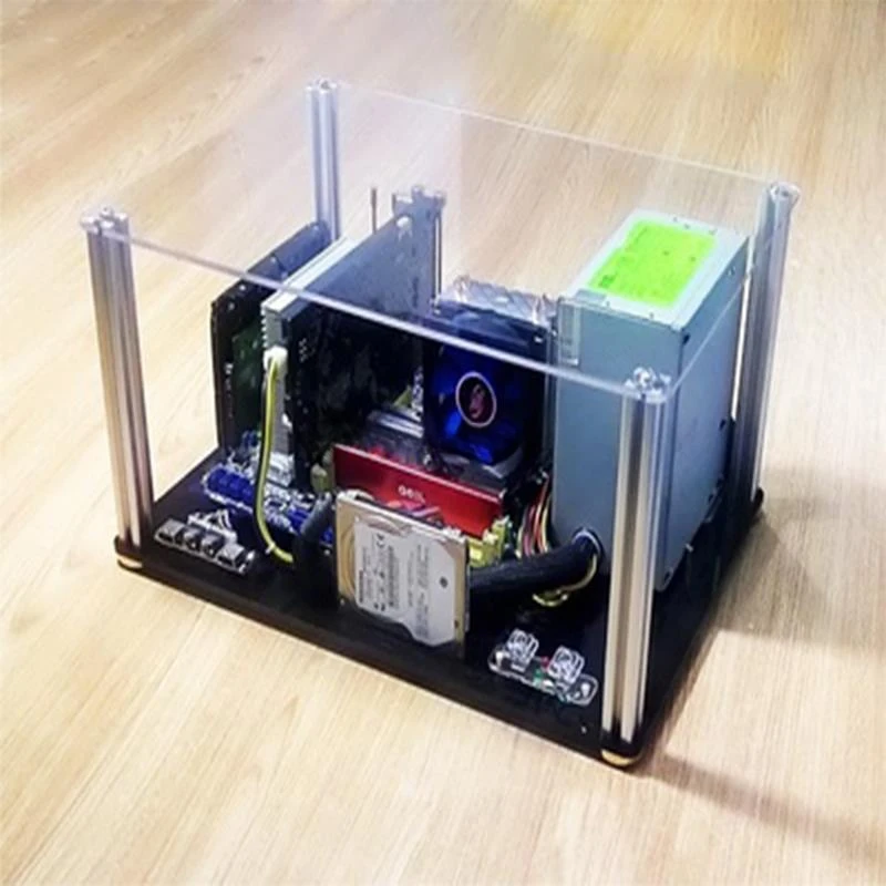 DIY personal isierte voll transparente Acryl Computer Chassis Rack Desktop PC Computer Fall für ATX Motherboard Mainboard