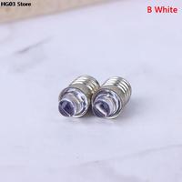 2x E10 Led Flashlight Bulb DC3V Instrument Bulb Indicator Lamp Replacement Torch Bulb Lamp Warm White/White Flashlight Bulb Set