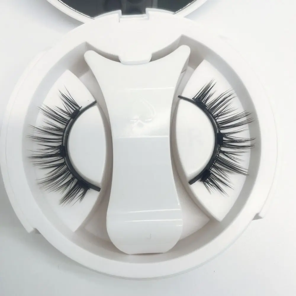Trucco per ciglia finte magnetiche Cat Eye con ciglia magnetiche a specchio con clip Grappoli per ciglia finte riutilizzabili a lunga durata