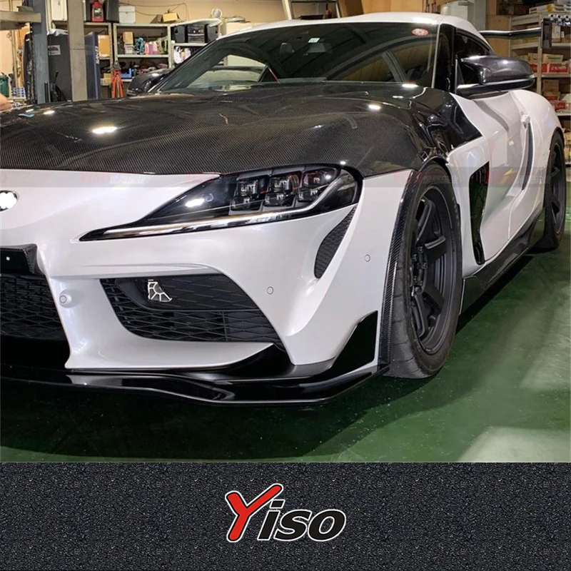 FOR TOYOTA SUPRA A90 Modified Carbon fiber C-WEST Side Skirt Aerodynamic kit Lower Spoiler