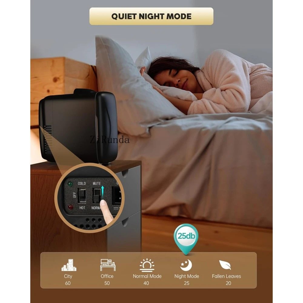 Geladeira de 4L/6 latas, geladeira para cuidados com a pele de resfriamento rápido, geladeira quente e fria, geladeira portátil