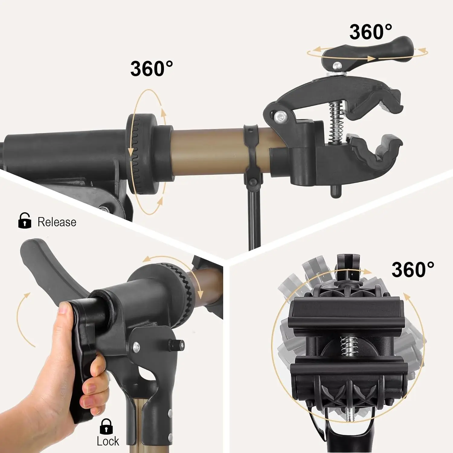 Soporte de reparación de bicicletas eléctricas de servicio máximo 110 libras, soporte de trabajo de mantenimiento de soporte de bicicleta de aluminio portátil, hecho para cualquier bicicleta, bicicleta eléctrica pesada, Mo