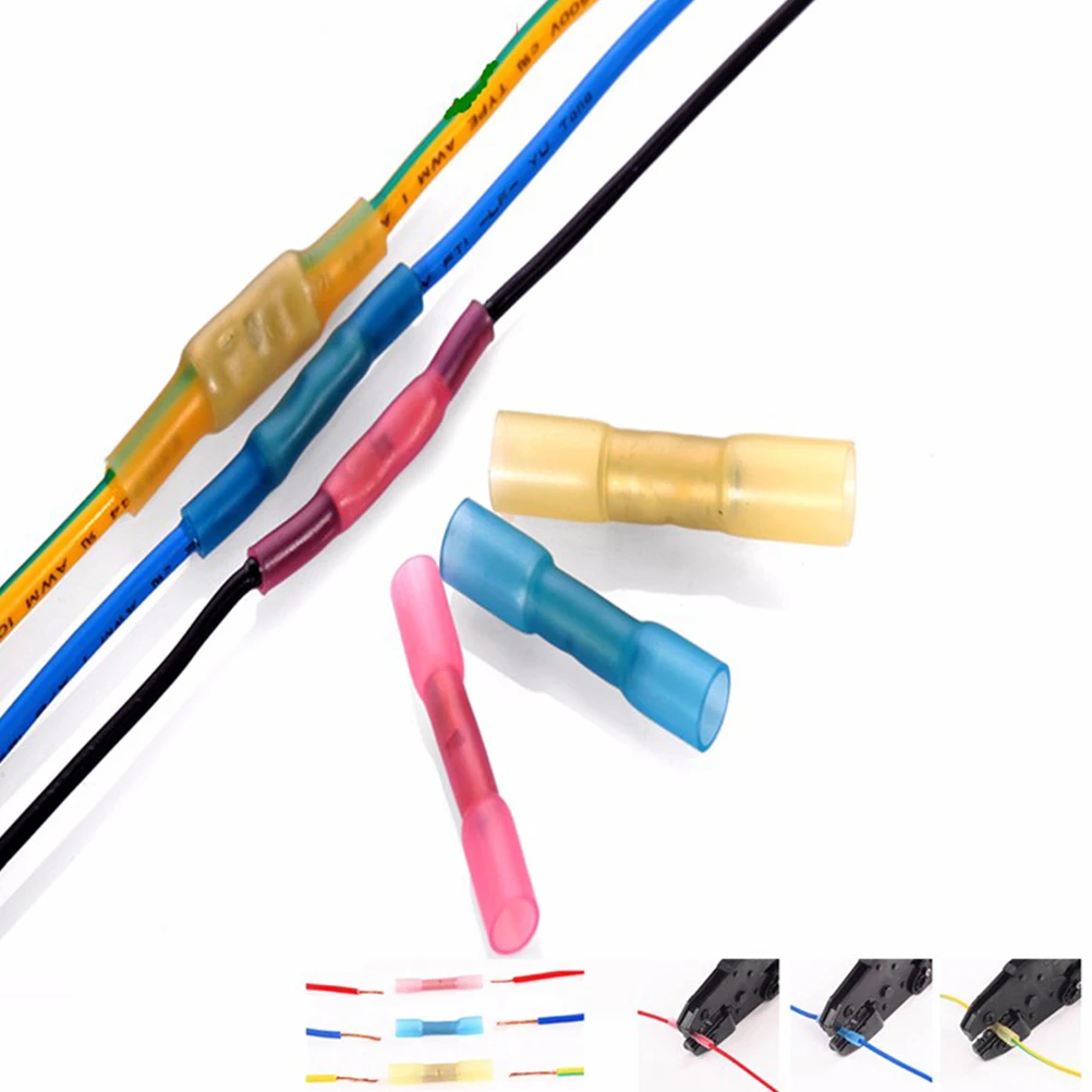 

100 Pcs Wire Connectors Heat Shrink Terminal Terminals Electrical Assorted Crimp